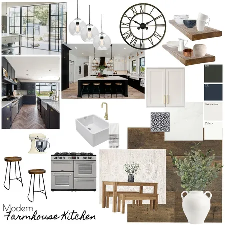 Modern Farmhouse Kitchen Interior Design Mood Board by anna_macken on Style Sourcebook