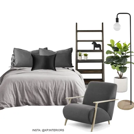 Dark grey bedroom Interior Design Mood Board by Kirsty on Style Sourcebook