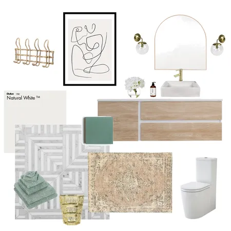 Guest Bathroom Interior Design Mood Board by KC Interiors on Style Sourcebook