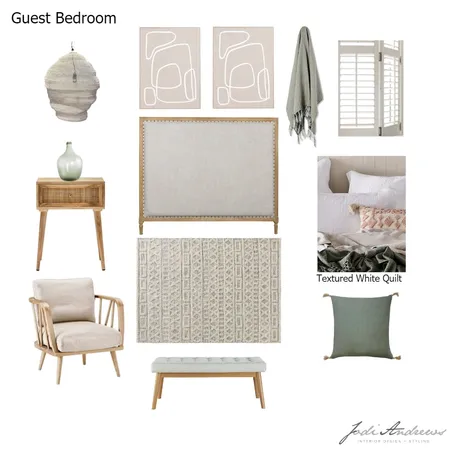 Guest Bedroom Interior Design Mood Board by Jodi Andrews Interiors on Style Sourcebook