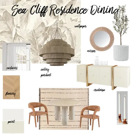 Sea Cliff Residence Dining Interior Design Mood Board by melle on Style Sourcebook