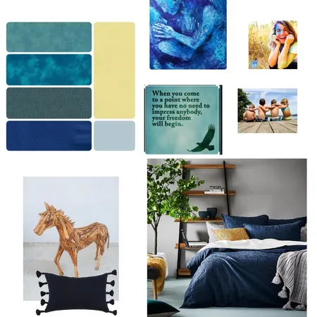 לוח השראה חדר שינה בהשראת חופש Interior Design Mood Board by reut6b on Style Sourcebook