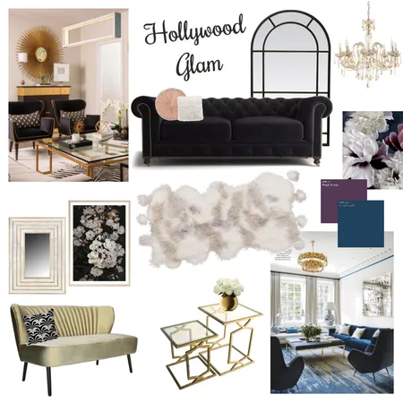 Hollywood Glam Lounge Interior Design Mood Board by EmilyRich2 on Style Sourcebook