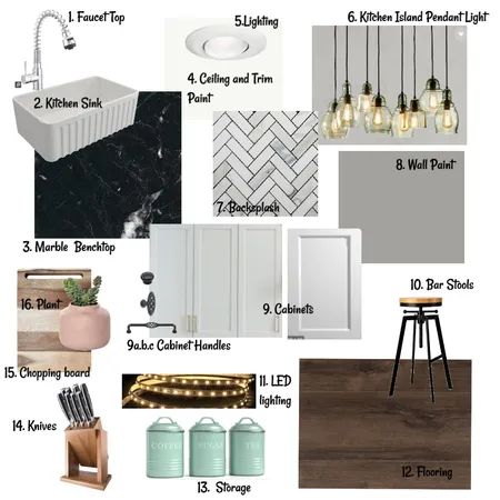 Rustic farmhouse styled Kitchen (Sample Board Interior Design Mood Board by shaniavanisi on Style Sourcebook