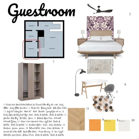 Guest Bedroom Interior Design Mood Board by yonglongsim on Style Sourcebook