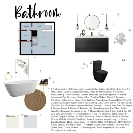 Bathroom in Art Deco Style Interior Design Mood Board by yonglongsim on Style Sourcebook