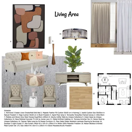 Living Module 9 Interior Design Mood Board by Jonna on Style Sourcebook