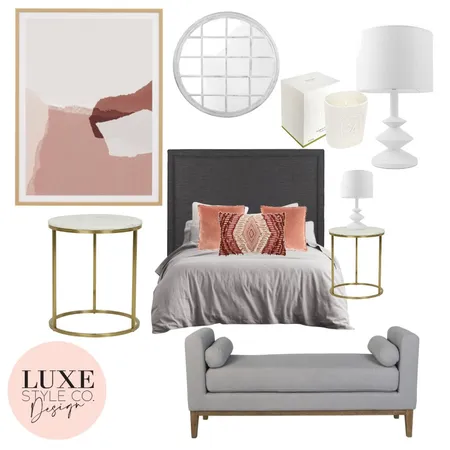 Bedroom Clay serene Interior Design Mood Board by Luxe Style Co. on Style Sourcebook