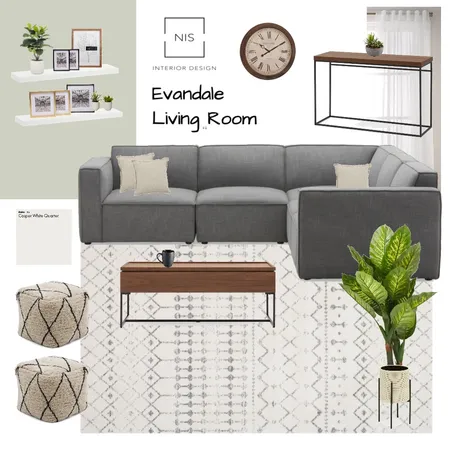 Evandale Living Room (final edit) Interior Design Mood Board by Nis Interiors on Style Sourcebook