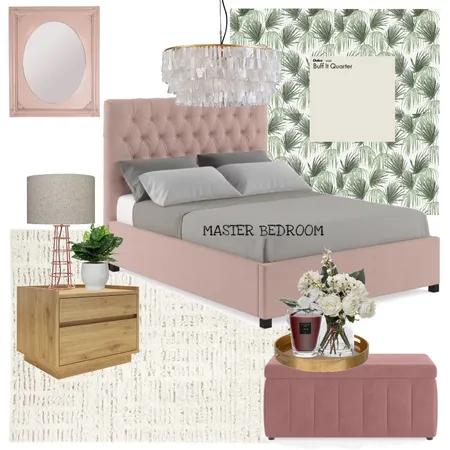 Pink Oasis Master Bedroom Interior Design Mood Board by Corine E. Phillips on Style Sourcebook