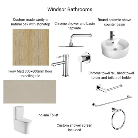 Windsor Project Interior Design Mood Board by Hilite Bathrooms on Style Sourcebook