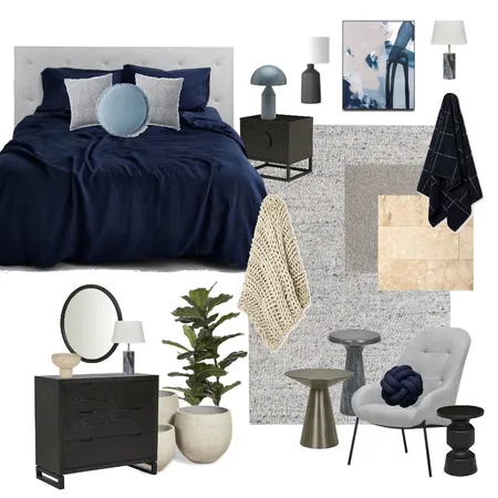 Contemporary Bedroom Interior Design Mood Board by Kahli Jayne Designs on Style Sourcebook