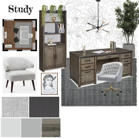Study Interior Design Mood Board by ericahayes on Style Sourcebook
