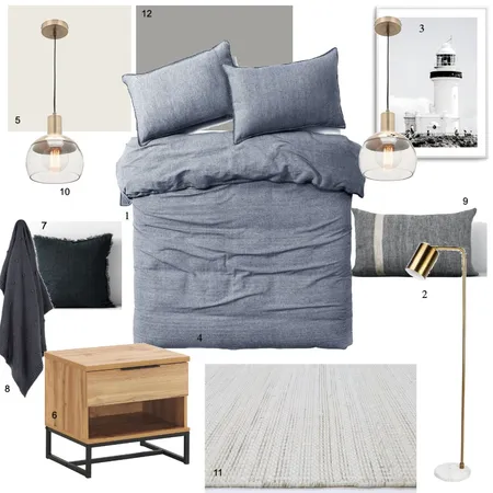 Shahid's Bedroom Interior Design Mood Board by annawalker on Style Sourcebook