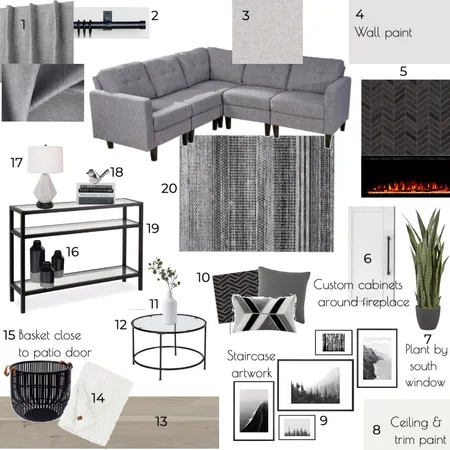 Module 9-Liv rm Interior Design Mood Board by KJ on Style Sourcebook