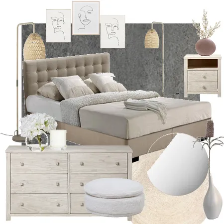 Chic Minimalist Bedroom Interior Design Mood Board by Essirisse on Style Sourcebook