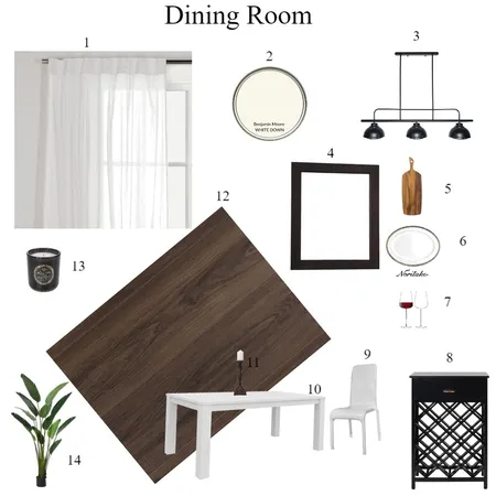 Achromatic dining room Interior Design Mood Board by celinavelasco on Style Sourcebook