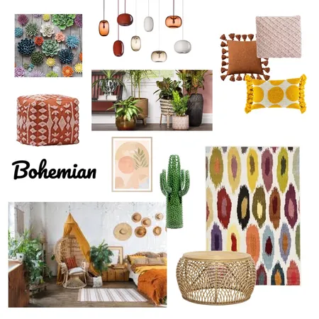 Bohemian Interior Design Mood Board by Cgonella on Style Sourcebook