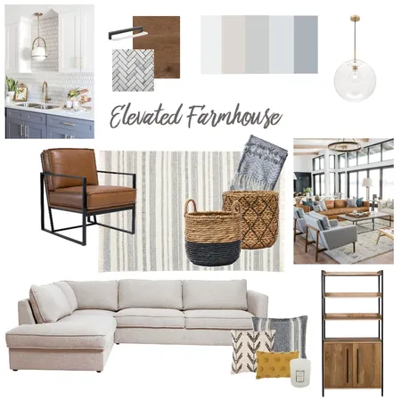 Elegant Farmhouse Interior Design Mood Board by NMBS Designs on Style Sourcebook