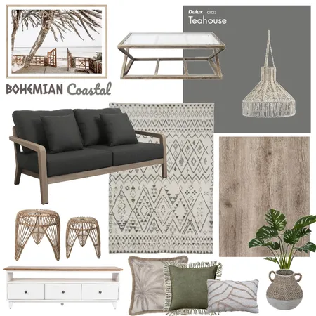 Module 3 - Bohemian Coastal Interior Design Mood Board by Simone Jones on Style Sourcebook