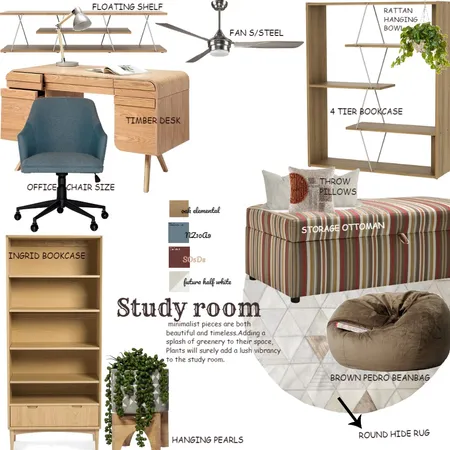 STUDY ROOM Interior Design Mood Board by evaevz on Style Sourcebook