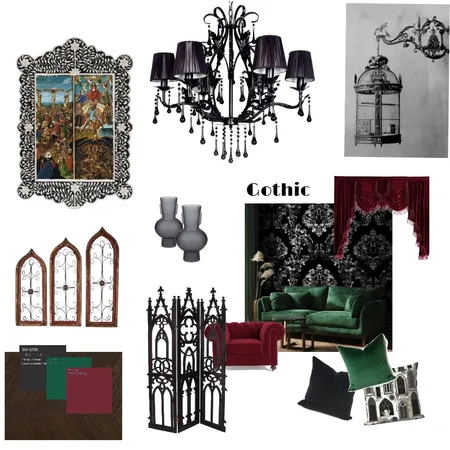 Gothic 1 Interior Design Mood Board by Dab on Style Sourcebook