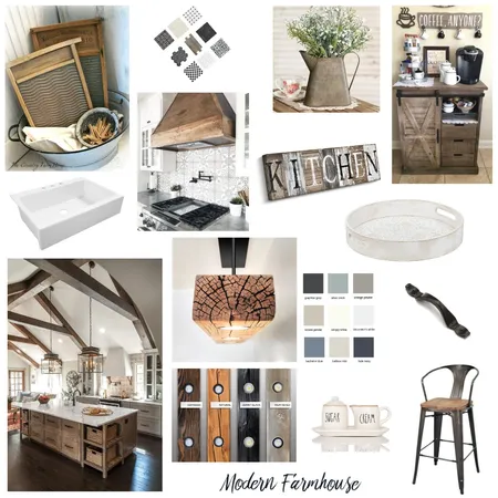 Modern Farmhouse Mood Board Interior Design Mood Board by DesignsbyK on Style Sourcebook