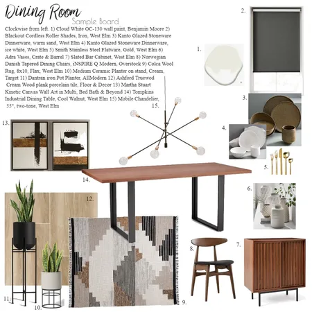 Module 9- Dining Room Interior Design Mood Board by Viroselie on Style Sourcebook