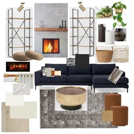 Module 9 - Living Room Sample Board Interior Design Mood Board by kokotaylor on Style Sourcebook