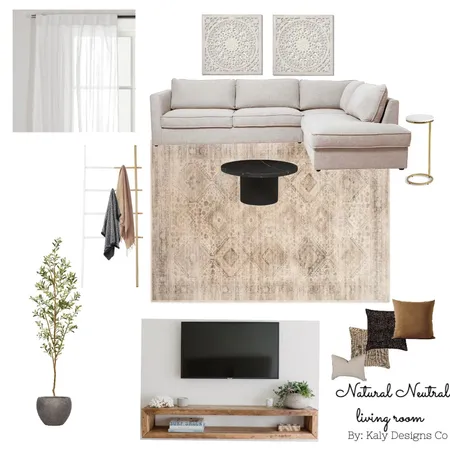 Neutral and Natural Living room Interior Design Mood Board by Kaly on Style Sourcebook