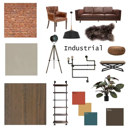 Industrial Style Mood Board Interior Design Mood Board by Carleanne Radey on Style Sourcebook