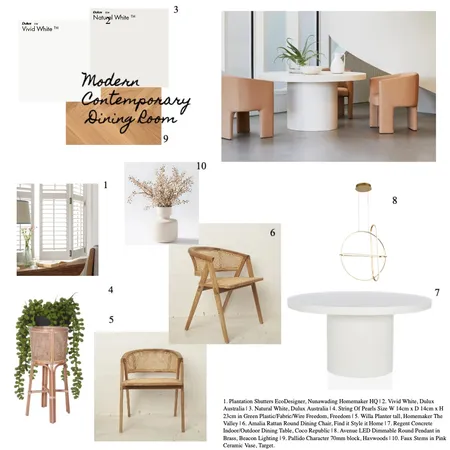 Dining Room Interior Design Mood Board by jamiedyerr on Style Sourcebook