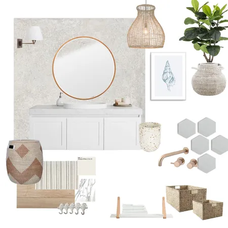 Coastal Bathroom Interior Design Mood Board by Eliana Filippa on Style Sourcebook