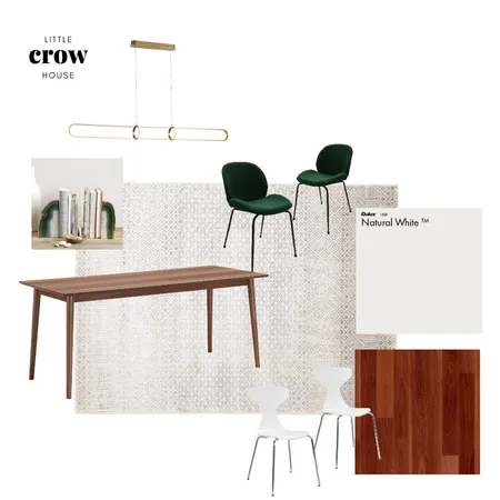 Dining room with green chairs Interior Design Mood Board by Little Crow House on Style Sourcebook