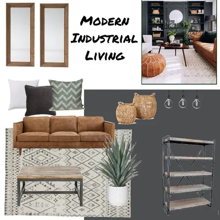 Modern Industrial Living Interior Design Mood Board by CViljoen on Style Sourcebook