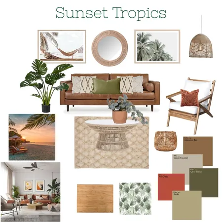 Module 3: Sunset Tropics Interior Design Mood Board by KristinRouse on Style Sourcebook