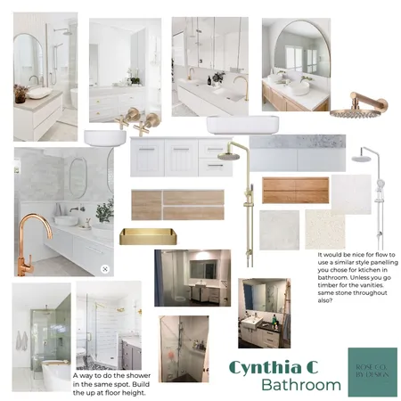 Cynthia C Bathrooms 1st Interior Design Mood Board by Rose Co By Design on Style Sourcebook