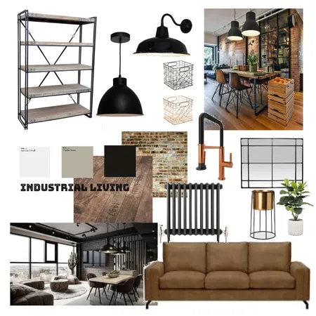 Industrial Interior Design Mood Board by Lucy Harris Interiors on Style Sourcebook