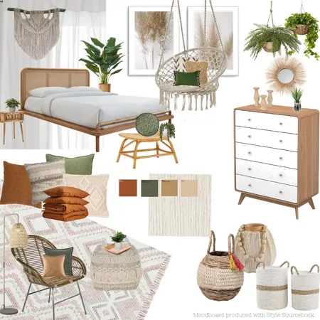 Botanical Bohemian Style Interior Design Mood Board by Merrya Johnson Design on Style Sourcebook