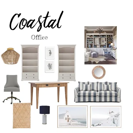 Coastal Home Office Interior Design Mood Board by Karen Graham on Style Sourcebook