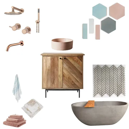 Bathroom - pastel pink Interior Design Mood Board by Kaleexander on Style Sourcebook