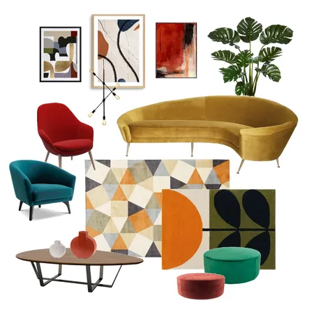 Retro Concept Board Interior Design Mood Board by thegooddesignstudio on Style Sourcebook