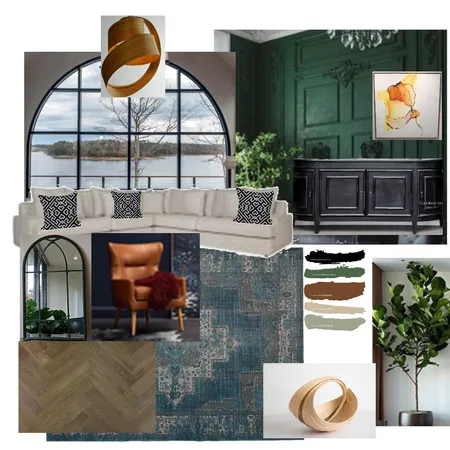 Moody green loft provincial Interior Design Mood Board by sherelle on Style Sourcebook