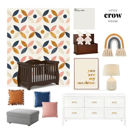 Sunshine & Rainbows Nursery Interior Design Mood Board by Little Crow House on Style Sourcebook