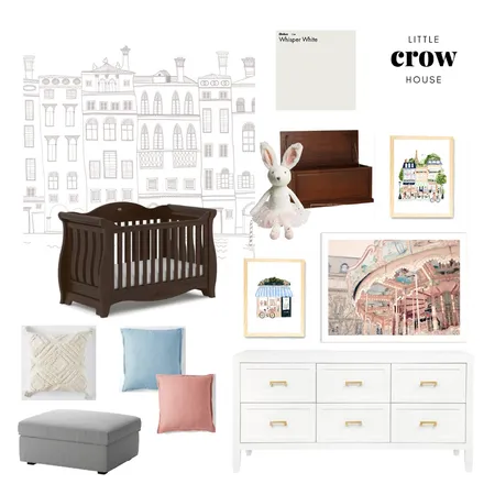 Dreaming of Paris Nursery Interior Design Mood Board by Little Crow House on Style Sourcebook