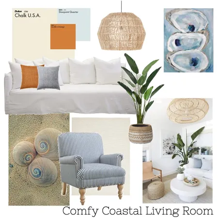 Comfy Coastal Living Room Interior Design Mood Board by Annemarie de Vries on Style Sourcebook