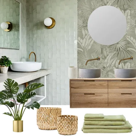 green bathroom Interior Design Mood Board by Plants By Bela on Style Sourcebook