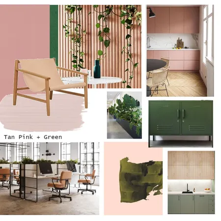 Carberry Tan Pink + Green Interior Design Mood Board by poppie@oharchitecture.com.au on Style Sourcebook