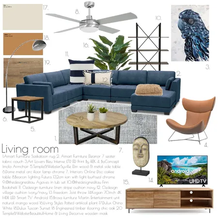 LIVING ROOM - ACCENTED ANALOGOUS Interior Design Mood Board by eoreill2 on Style Sourcebook