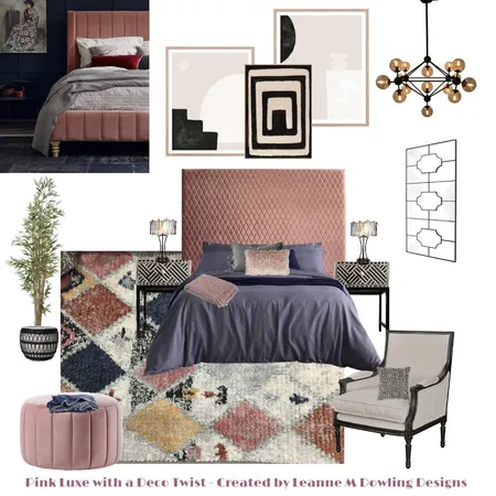 Pink Luxe Master bedroom Interior Design Mood Board by leannedowling on Style Sourcebook